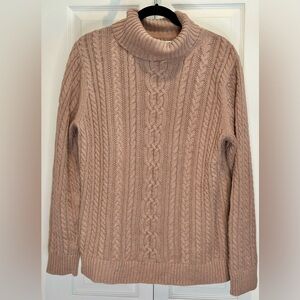Amazon Essentials Cable Knit Cowl Neck Sweater - Brown